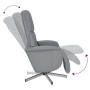 Sillón reclinable de masaje con reposapiés tela gris claro en Sillones | Comprar online en Foru.es