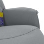 Sillón reclinable de masaje con reposapiés tela gris claro en Sillones | Comprar online en Foru.es