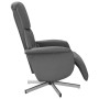 Sillón reclinable de masaje con reposapiés tela gris oscuro en Sillones | Comprar online en Foru.es