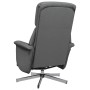 Sillón reclinable de masaje con reposapiés tela gris oscuro en Sillones | Comprar online en Foru.es