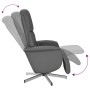 Sillón reclinable de masaje con reposapiés tela gris oscuro en Sillones | Comprar online en Foru.es