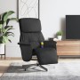 Sillón reclinable de masaje con reposapiés tela negra en Sillones | Comprar online en Foru.es