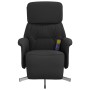 Sillón reclinable de masaje con reposapiés tela negra en Sillones | Comprar online en Foru.es