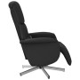 Sillón reclinable de masaje con reposapiés tela negra en Sillones | Comprar online en Foru.es