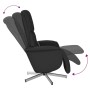 Sillón reclinable de masaje con reposapiés tela negra en Sillones | Comprar online en Foru.es