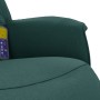 Sillón reclinable de masaje con reposapiés tela verde oscuro en Sillones | Comprar online en Foru.es