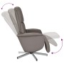 Sillón reclinable de masaje con reposapiés tela gris taupe en Sillones | Comprar online en Foru.es