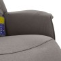 Sillón reclinable de masaje con reposapiés tela gris taupe en Sillones | Comprar online en Foru.es