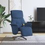 Sillón reclinable de masaje con reposapiés tela azul en Sillones | Comprar online en Foru.es
