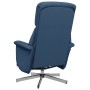Sillón reclinable de masaje con reposapiés tela azul en Sillones | Comprar online en Foru.es