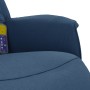 Sillón reclinable de masaje con reposapiés tela azul en Sillones | Comprar online en Foru.es