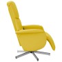Sillón reclinable de masaje con reposapiés tela amarillo claro en Sillones | Comprar online en Foru.es