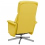 Sillón reclinable de masaje con reposapiés tela amarillo claro en Sillones | Comprar online en Foru.es