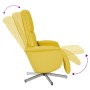 Sillón reclinable de masaje con reposapiés tela amarillo claro en Sillones | Comprar online en Foru.es