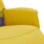 Sillón reclinable de masaje con reposapiés tela amarillo claro en Sillones | Comprar online en Foru.es