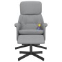 Sillón reclinable de masaje con reposapiés tela gris claro en Sillones | Comprar online en Foru.es