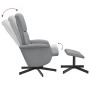 Sillón reclinable de masaje con reposapiés tela gris claro en Sillones | Comprar online en Foru.es