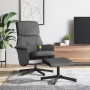Sillón reclinable de masaje con reposapiés tela gris oscuro en Sillones | Comprar online en Foru.es