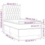 Box spring bed with black fabric mattress 90x190 cm by vidaXL, Beds and slatted bases - Ref: Foro24-3141979, Price: 308,55 €,...