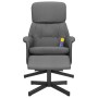 Sillón reclinable de masaje con reposapiés tela gris oscuro en Sillones | Comprar online en Foru.es