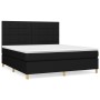Cama box spring con colchón tela negro 160x200 cm de vidaXL, Camas y somieres - Ref: Foro24-3142347, Precio: 609,95 €, Descue...