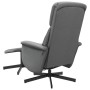 Sillón reclinable de masaje con reposapiés tela gris oscuro en Sillones | Comprar online en Foru.es