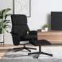 Sillón reclinable de masaje con reposapiés tela negro en Sillones | Comprar online en Foru.es