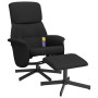 Sillón reclinable de masaje con reposapiés tela negro en Sillones | Comprar online en Foru.es