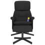 Sillón reclinable de masaje con reposapiés tela negro en Sillones | Comprar online en Foru.es