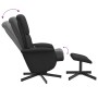 Sillón reclinable de masaje con reposapiés tela negro en Sillones | Comprar online en Foru.es
