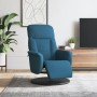 Sillón reclinable con reposapiés terciopelo azul en Sillones | Comprar online en Foru.es