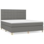 Cama box spring con colchón tela gris oscuro 180x200 cm de vidaXL, Camas y somieres - Ref: Foro24-3142354, Precio: 614,76 €, ...