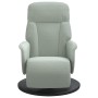 Sillón reclinable con reposapiés terciopelo gris claro en Sillones | Comprar online en Foru.es