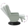 Sillón reclinable con reposapiés terciopelo gris claro en Sillones | Comprar online en Foru.es