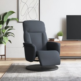 Sillón reclinable con reposapiés terciopelo gris oscuro en Sillones | Comprar online en Foru.es