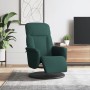 Sillón reclinable con reposapiés terciopelo verde oscuro en Sillones | Comprar online en Foru.es