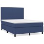 Cama box spring con colchón tela azul 140x200 cm de vidaXL, Camas y somieres - Ref: Foro24-3141623, Precio: 505,51 €, Descuen...