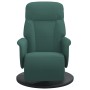Sillón reclinable con reposapiés terciopelo verde oscuro en Sillones | Comprar online en Foru.es