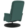 Sillón reclinable con reposapiés terciopelo verde oscuro en Sillones | Comprar online en Foru.es