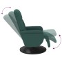 Sillón reclinable con reposapiés terciopelo verde oscuro en Sillones | Comprar online en Foru.es