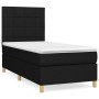 Cama box spring con colchón tela negro 90x190 cm de vidaXL, Camas y somieres - Ref: Foro24-3142299, Precio: 310,20 €, Descuen...