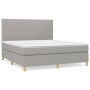 Cama box spring con colchón tela gris claro 180x200 cm de vidaXL, Camas y somieres - Ref: Foro24-3142513, Precio: 624,61 €, D...