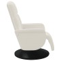Sillón reclinable con reposapiés terciopelo color crema en Sillones | Comprar online en Foru.es
