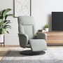 Sillón reclinable masaje con reposapiés terciopelo gris claro en Sillones | Comprar online en Foru.es