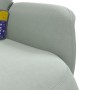 Sillón reclinable masaje con reposapiés terciopelo gris claro en Sillones | Comprar online en Foru.es