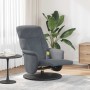 Sillón reclinable masaje con reposapiés terciopelo gris oscuro en Sillones | Comprar online en Foru.es