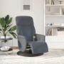 Sillón reclinable masaje con reposapiés terciopelo gris oscuro en Sillones | Comprar online en Foru.es