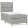 Cama box spring con colchón tela gris claro 80x200 cm de vidaXL, Camas y somieres - Ref: Foro24-3142529, Precio: 322,16 €, De...