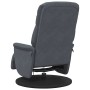 Sillón reclinable masaje con reposapiés terciopelo gris oscuro en Sillones | Comprar online en Foru.es
