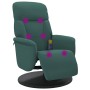 Sillón reclinable masaje con reposapiés terciopelo verde oscuro en Sillones | Comprar online en Foru.es
